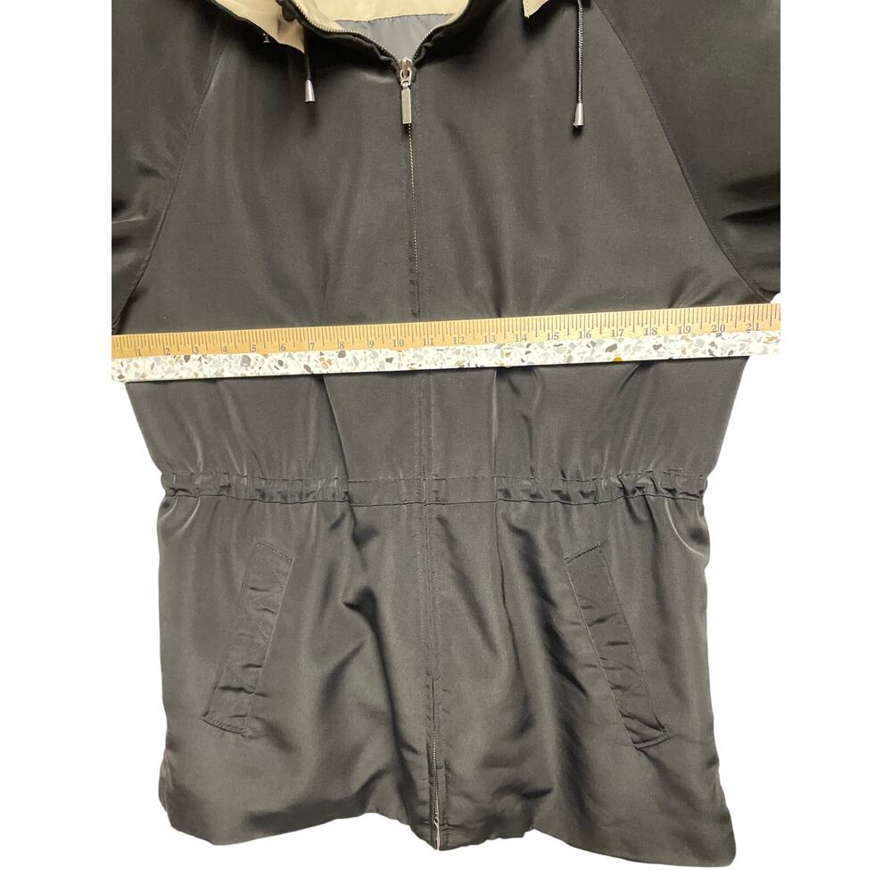 Jones New York Black And Tan Lightweight Women's Rain Coat Jacket - Size XL - Picture 10 of 12